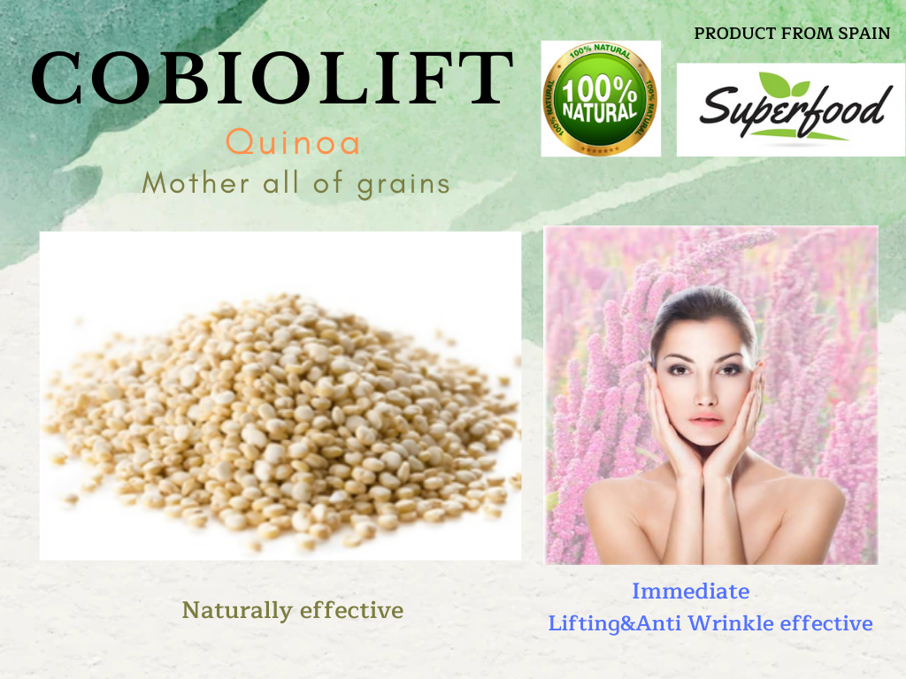 Cobiolift   สารสกัดจากเมล็ดควินัว  ช่วยยกกระชับ ตึง และลดริ้วรอย เห็นผลใน 30 นาที