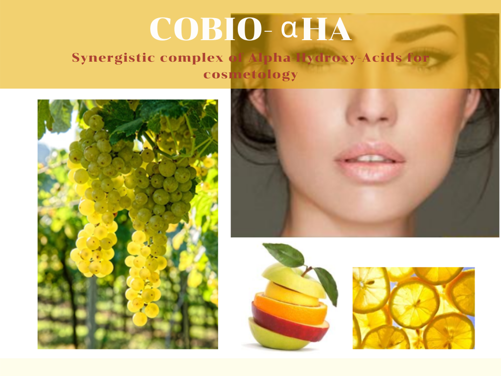 Cobio – αHA สาร AHAs (Alpha Hydroxy Acids) ช่วยผลัดเซลล์ผิวอย่างอ่อนละมุน ให้ความชุ่มชื้นผิวและลดเลือนริ้วรอย
